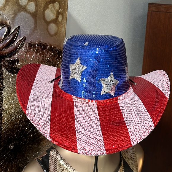 Patriotic red, white and blue hat - Picture 3 of 6